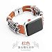 Produktbild Ibdai Echtes Leder Kompatibel mit Apple Watch Band,Sport Armband iwatch Bands ersatz Apple Watch Serie 4 3 2 1 (38mm 40mm 42mm 44mm)-braun 38mm