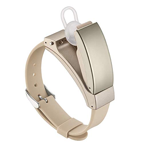 Preisvergleich Produktbild Mygsn Watch Wasserdichter Fitness-Tracker - Armband-Ohrhörer Smart-Armband - Bluetooth-Headset - 3.0 Anrufe - Fahren und Anrufen - Sportarmband Watch (Farbe : Gold)