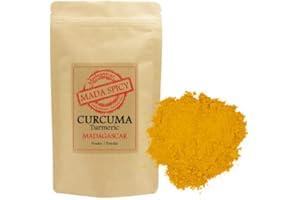 MADA SPICY Curcuma in polvere di Madagascar 100g. Primissima qualità. Bustina richiudibile.