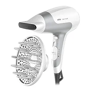 Braun Satin Hair 5Power 2500 Watts Perfection Hair Dryer HD585 - Powerful, Fast Drying with Ionic Tech, Multicolour