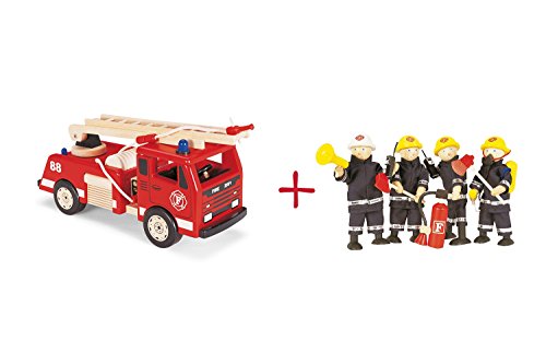 Preisvergleich Produktbild Feuerwehrauto & Feuerwehrmänner mit Zubehör