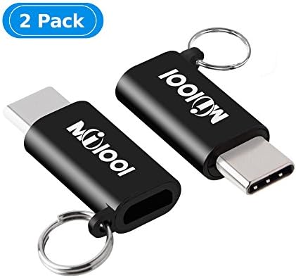 [2 in 1 Pack] USB-C to Micro USB Adapter Milool OTG Compatible Converts USB Type-C input to Micro USB Data Syncing and Charging Works with MacBook, Chrome Book Pixel, Nexus 5X, Nexus 6P, Nokia N1, OnePlus 2 and More …