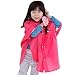 GudeHome Unisex Kid's Raincoat Baby Hooded Waterproof Rain Poncho, 80-100cm Red