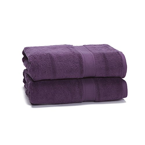 900 Gram Egyptian Cotton 2 Piece Bath Towel Set, Plum