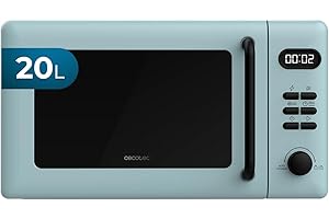 Cecotec Forno a Microonde con Grill Da 20 Litri Proclean 5110 Blue. 700 W In 6 Livelli E Griglia Da 800 W, Modalità Scongelamento, Segnale Fine Cottura, Lampada Interna, Timer 30 Minuti, Design Blu