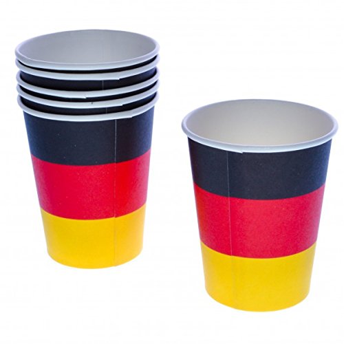 EM(P) 2016 Pappbecher Set Becher schwarz/rot/gelb