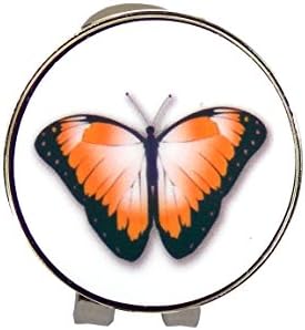 Magnetic Hat Clip and Orange Butterfly Ball Marker by Mercia Golf.