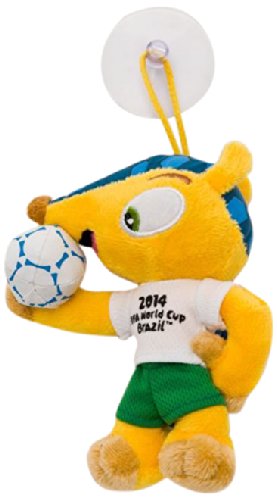 Preisvergleich Produktbild FIFA WM 2014 Fuleco 13cm Plüschfigur mit Saugnapf