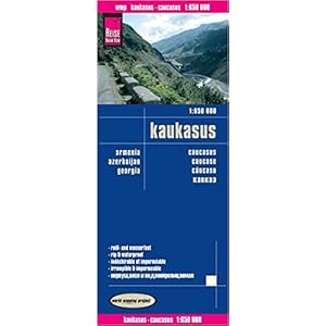 Cáucaso, mapa impermeable de carreteras. Escala 1:650.000 impermeable. Reise Know-How.