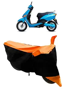 GUBBINS Two Wheeler Bike Cover Compatible with Hero Electric Optima Water Resistant UV Protection Cover (Orange)