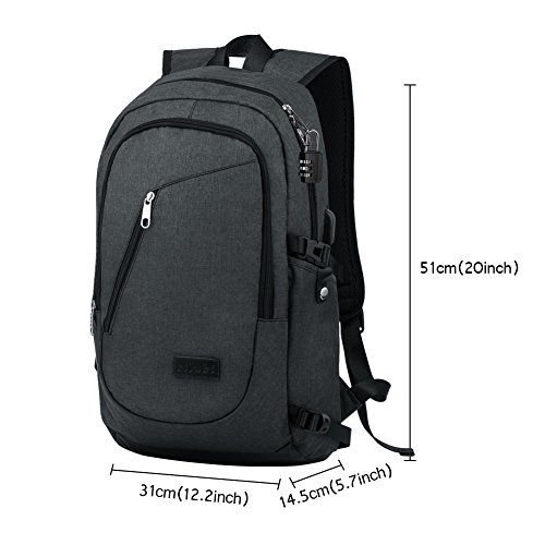 Laptop Rucksack  P KU VDSL 15 6 Zoll Notebookrucksack Anti-Diebstahl Computer Tasche 15   Business Laptoptasche mit USB-Anschluss Unisex Oxford Schulr