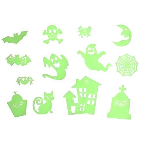 Robelli Spooky Glow In The Dark Shapes With Adhesive - Graveyard / Ghost