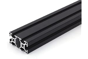 Aluminiumprofil svart 30 x 60 L B-typ spår 8 (lätt). Aluminiumprofil 30 x 60 aluminiumprofil 30 x 60 monterings- systemprofil