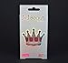 J and J Beauty 24 Full Cover False Nails with Glue and Adhesive Tabs - Ruby Red with Silver Tip