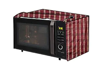 The Furnishing Tree Microwave Oven Cover for Borosil Prima 30 Liter 1500 Watt Convection Oven Toaster Griller (OTG) Plaid Pattern Red