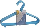 Bieco 90016151 - Kinder Kleiderbügel Kunststoff 16 Stück hellblau