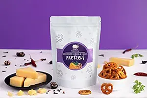 Snack Terminals Cheddar Cheese and Herbs Pretzels 100 Gm | Fresh Cheddar Cheese Pretzel Snack | Savory Snack | Gourmet International Snack | Weight Watcher Snacks | Snacks for Kids | 100% Baked