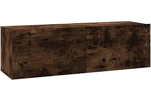 vidaXL Mobile TV a Parete Rovere Fumo 100x30x30cm Legno Ingegnerizzato