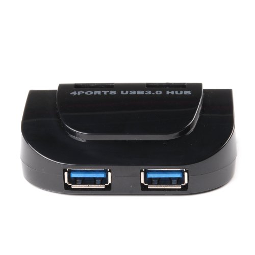 tinxi® 4 Port USB 3.0 Hub Super Speed bis zu 5Gb/s Portable USB3.0 4 Port Verteiler ohne Netzteil ideal für Laptop, Ultrabook, PC und Tablet PC unterstütz Win7 / Win8 / Win10 / Mac in Schwarz (USB 3.0 Hub NEU) - 5