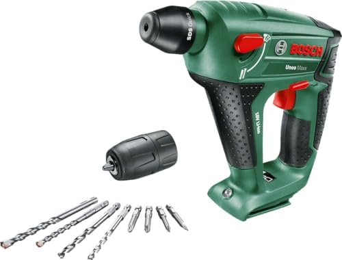 Bosch Home and Garden 060395230C Bosch Uneo Maxx Martello Perforatore Ricaricabile, Senza Batteria, Uneo Maxx, 3/8 pollice, 18 V
