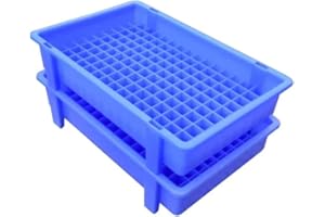 BMTICK Estuche grande apilable para batería 18650 (se adapta a 160 celdas) tamaño grande (espaciador superior 18650) – solo 1 bandeja