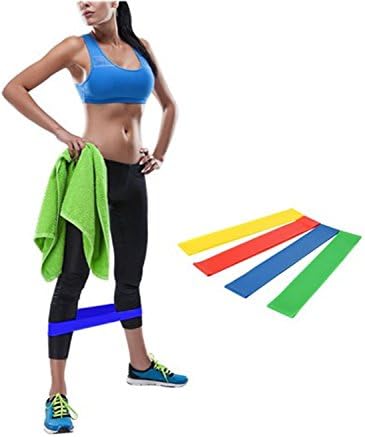Resistance Loop Bands Exercise Bands, Backever Set of 4 Workout Bands Resistance Bands Pilates Bands Set with Carry Bag for Workout and Physical Therapy, E-Guide, Pilates, Yoga, Rehab, Improve Mobility and Strength