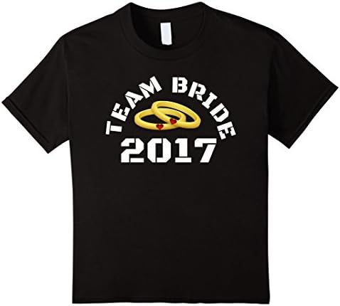 Kids Team Bride 2017 Funny Bridal Group Gift T-Shirt 10 Black