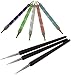 Beautylife 5 Pcs 2 Way Nail Art Tool Marbleizing Dotting Pen + 3 Pcs Tiny Nail Art Acrylic Tip Brush Liner Drawing Pen Tool Set