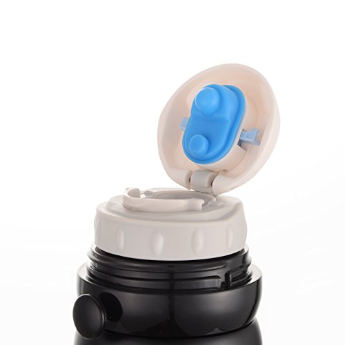 Kooyi 800 ML Thermobecher aus Edelstahl mit 2 verschiedenen Deckeln, Multifunktionale Isolierbecher (Schwarz) - 4