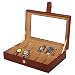 Leather World Brown PU Leather Watch Box Case cushion for 12 Watches Transparent Lid RS.1439.00