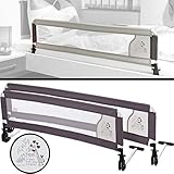 Länge: 120 cm Bettschutzgitter/Bettgitter (Modell: GIRAFFE) Mit süßen und lustigen Giraffen-Motiv (120 cm)