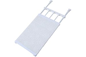 Yoillione Expandable Closet Shelves, Tension Shelf Separator Wardrobe Storage Organiser, White Cupboard Shelves, Adjustable Storage Rack Wardrobe Dividers(W 42cm, L 53-90cm)