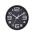 Sucastle® 25.4x25.4x4.1CM Kunststoff DIY 3D Wanduhren Modern Design Acryl Wanduhren Wandtattoo Dekoration fürs Wohnzimmer Kinderzimmer Nostalgie Wanduhr ohne Tickgeräusche Wanduhr Europäische Vintage Handarbeit 3D Dekorative Zahnrad aus Holz