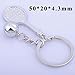 Produktbild Alger 6 Stück Metall Tennis Tennisschläger Form Anhänger Key Ring Schlüsselanhänger Anhänger Trinkets Geschenk