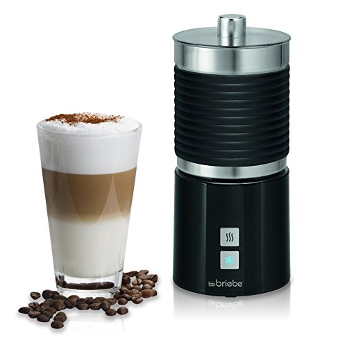 Briebe Latte - Batidora Espumador de Leche eléctrico automático, 700 ml Recipiente Desmontable, función Calentar, Apagado automático, 600W, Color Negro