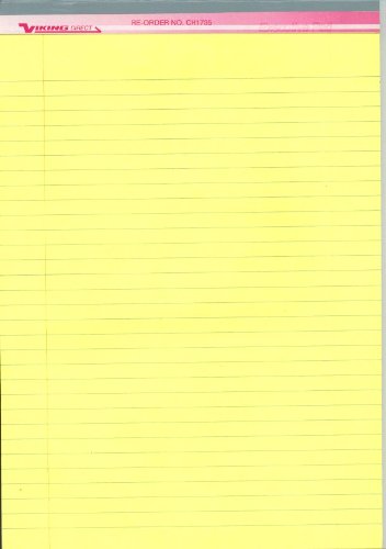 Notizblock Schreibblock mit gelben Seiten, A4, 10 Stk.