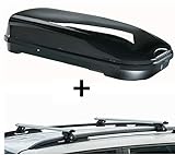 ALLES IN EINEM - Sparen Sie sich die Auswahl mehrerer Komponenten für Ihre perfekte Transportlösung - Mit dem Set aus Dachbox und Dachträger erhalten sie ein leicht zu montierendes Komplettpaket mit allen Befestigungsteilen.