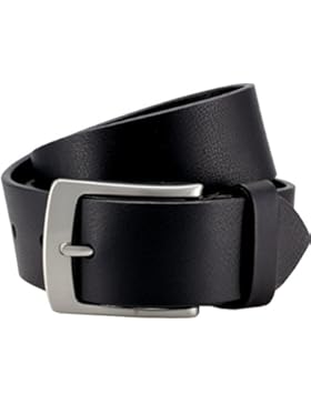 LINDENMANN Vollbüffel 4mm Echt Leder-Gürtel Herren / Vollleder-Gürtel Herren, Jeansgürtel XXL, schwarz