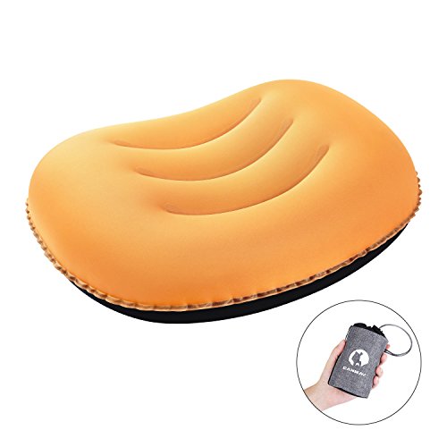 Preisvergleich Produktbild Canway aufblasbares Kissen leichtes Luftkissen selbstaufblasbares Kissen kompaktes Camping Kissen bequemes Nackenkissen Reisekissen Sitzkissen vielseitig einsetzbar wie für: Camping, Strand, Urlaubsreise,Outdoor oder Garten (Orange)