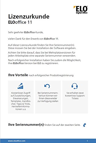 Preisvergleich Produktbild ELOoffice 11 Vollversion (Lizenz ohne DVD)