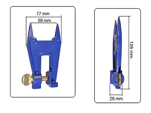 Kettensägen Schraubstock 16 mm mit 2 Dornen aus Gussstahl - 2