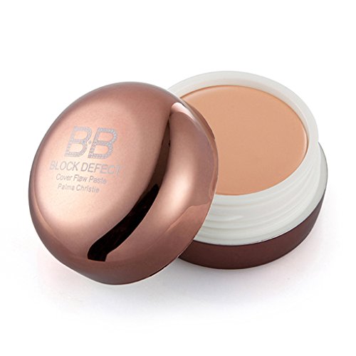 Bb Creme Concealer Make-up Basis Fundament Gesichtspuder + Silber Griff Bürste - 3