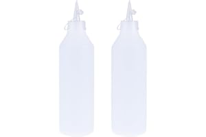 YARNOW 2Pcs Contenitore Per Colla Vinilica - Bottiglie Di Plastica Da 500Ml Con Tappi a Prova Di Perdite Per Colla Liquida, Progetti Fai Da Te E Conservazione Sicura