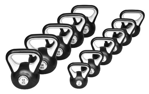 Black & White Kettlebell Kugelhantel Hantel Gewicht Handgewicht inkl. deutschsprachiger bebilderter Trainingsanleitung – Größen frei wählbar (St.) - 2