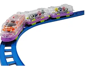 ULTRINA Musical Engine Train Toy for Kids with Light & Sound, Train Set Toys for Kids Bump and Go Musical Toy Train (Musical Train Set)