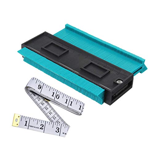Snncan 4.7"/120MM Jauge de Contour Plastique de Profil de décoration de jauge de Mesure de Contour irrégulier a profilé la Profondeur profilée de carrelage copieur verrouillable [Metre Ruban Couture]