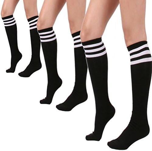 Cosplay Retro Thigh High Tube Socks Anime Cosplay Accessory Cosplay Props 4 Pairs
