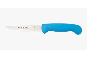 Arcos Serie 2900 - Cuchillo de Verduras - Hoja de Acero Inoxidable NITRUM de 100 mm - Mango inyectado en Polipropileno Color azul