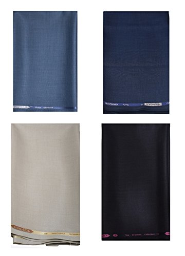 KUNDAN SULZ GWALIOR Mens PolyCotton Executive 4 Fancy Formal Trouser Fabric, 1.2m(Blue, Navy Blue, Beige and Black)-Pack of 4 RS.1199 (56.00% Off) - Amazon KUNDAN SULZ GWALIOR Mens PolyCotton Executive 4 Fancy Formal Trouser Fabric, 1.2m(Blue, Navy Blue, Beige and Black)-Pack of 4 RS.1199 (56.00% Off) - Amazon