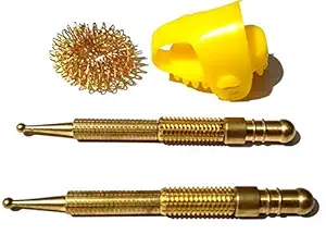 Acupressure Sujok Brass Jimmy-2 Pc +1 Pc Sujok Ring +1 Pc Thumb Pad